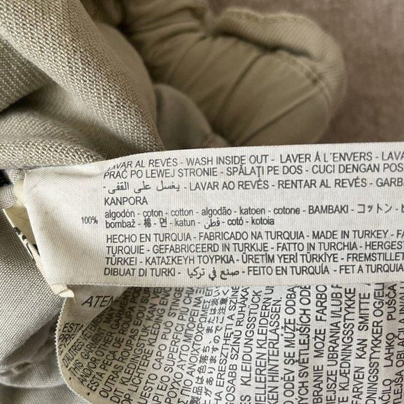 Zara Pants Womens 6 Beige Khaki High Rise Paperbag Cropped 24" Inseam Casual - Picture 7 of 13